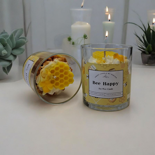 Bee Happy Candle